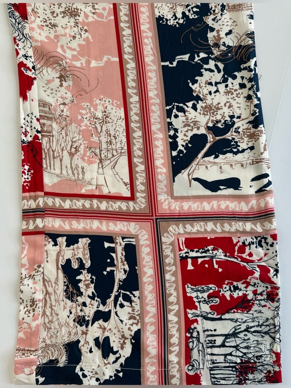 Maeve by Anthropologie Brooklin Wide Leg Pull On Pants in Red Pattern | XL | NWT - Picture 12 of 14